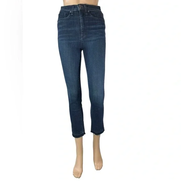 VERONICA BEARD Womens Jeans Carly “11 Kick Flare In Midnight Stretch Size 24 - Picture 2 of 14